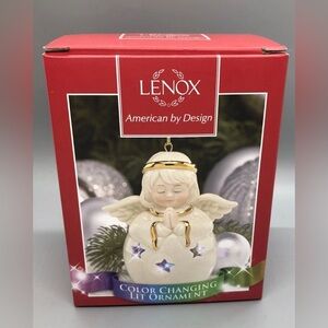 Lenox "ANGEL" Color-Changing Ornament ~ Light-Up ~ 3 1/2" Tall, Original Box